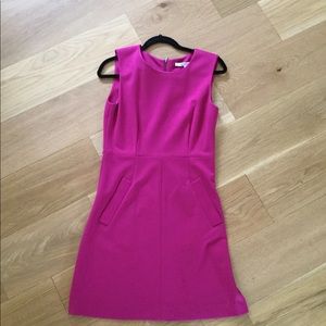 DVF hot pink with pockets and sexy back zipper